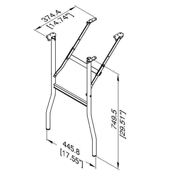 Lightweight Folding Table Legs R1600